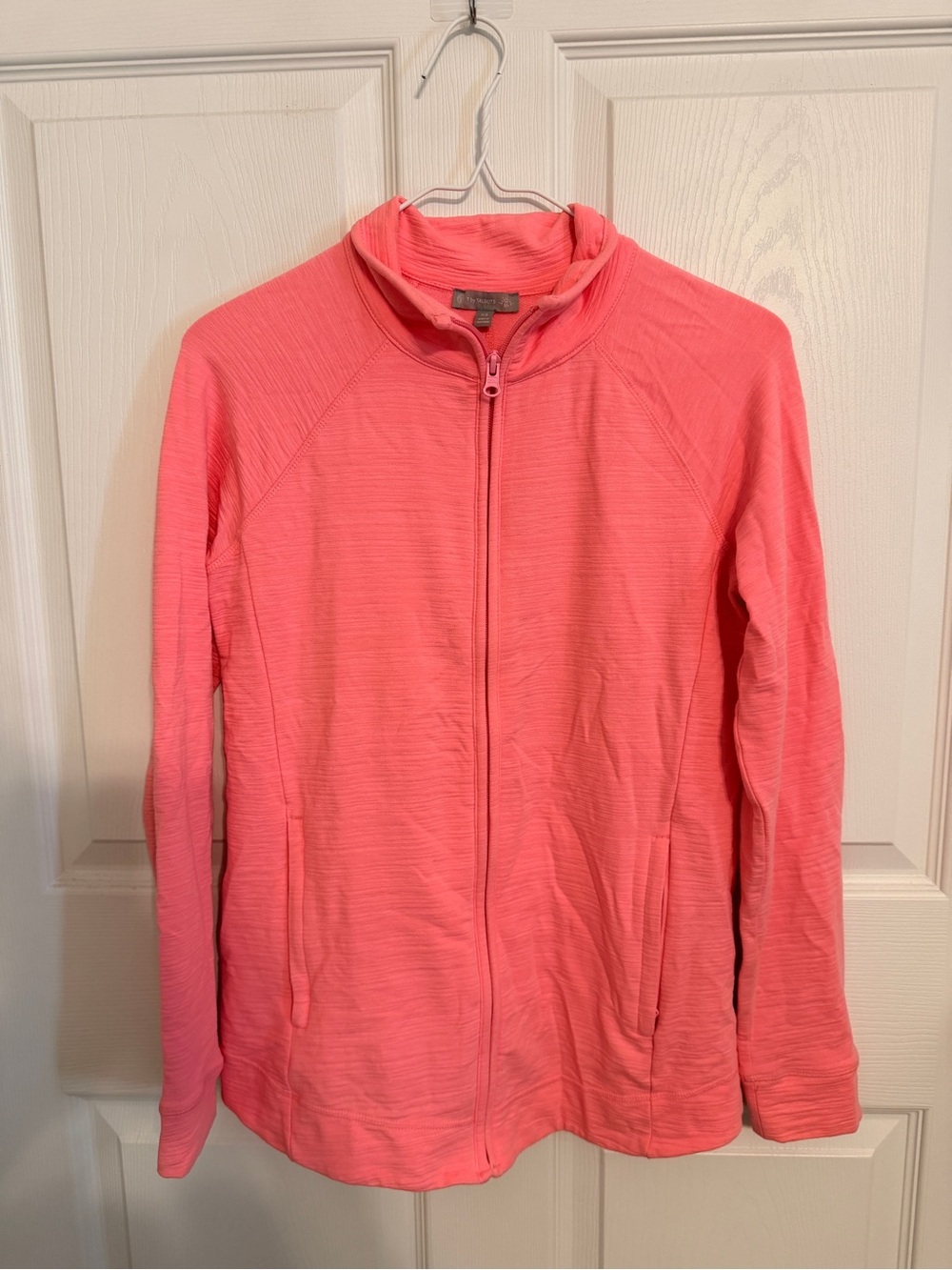 Talbots T by Talbots UPF 50+ Slub Terry Jacket Pink XS